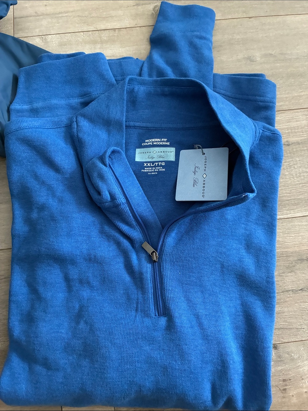 Joseph Abboud Men's Vibrant Blue Quarter-Zip Pullover